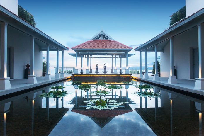 Amatara wellness sala Open-air yoga and wellness sala overlooking the sea at Amatara Phuket