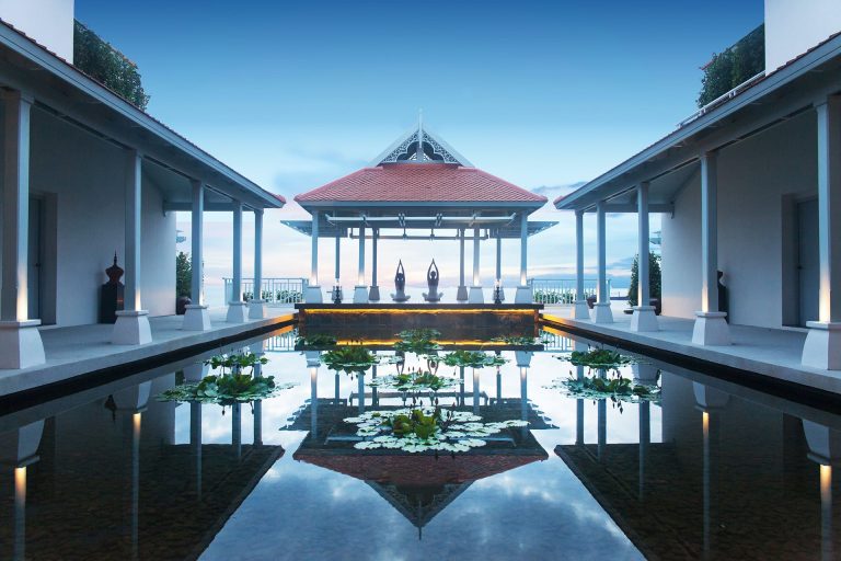 Open-air yoga and wellness sala overlooking the sea at Amatara Phuket