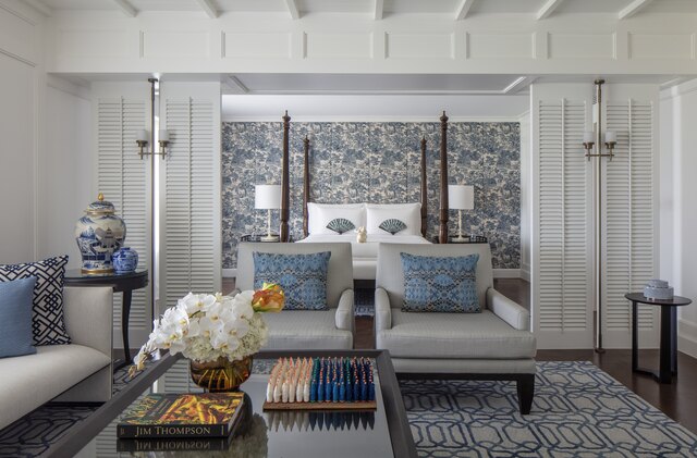 Bedroom in the Jim Thompson Explorer Suite at Anantara Siam