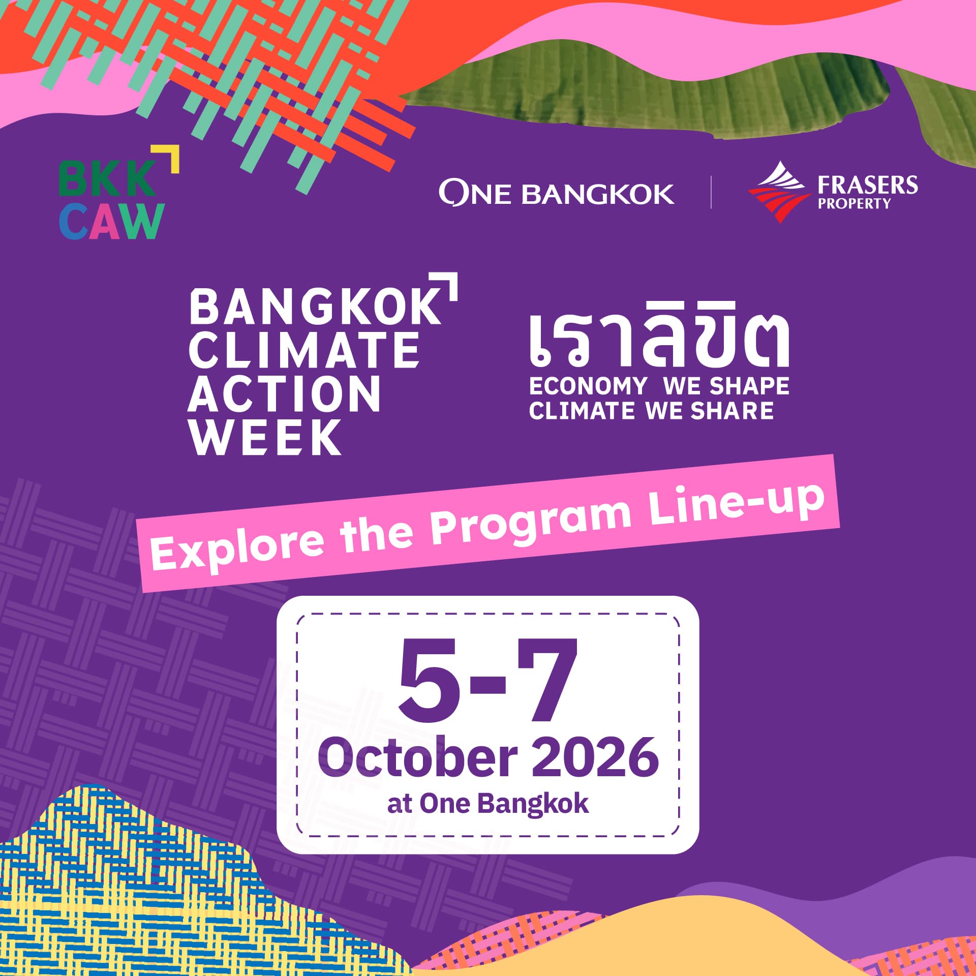 Bangkok Climate Action Week programme line-up artwork