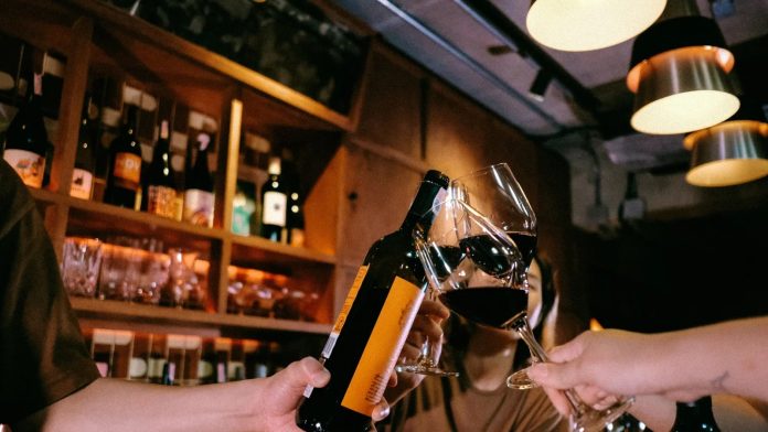 Wine being poured at Bar Marco Bangkok