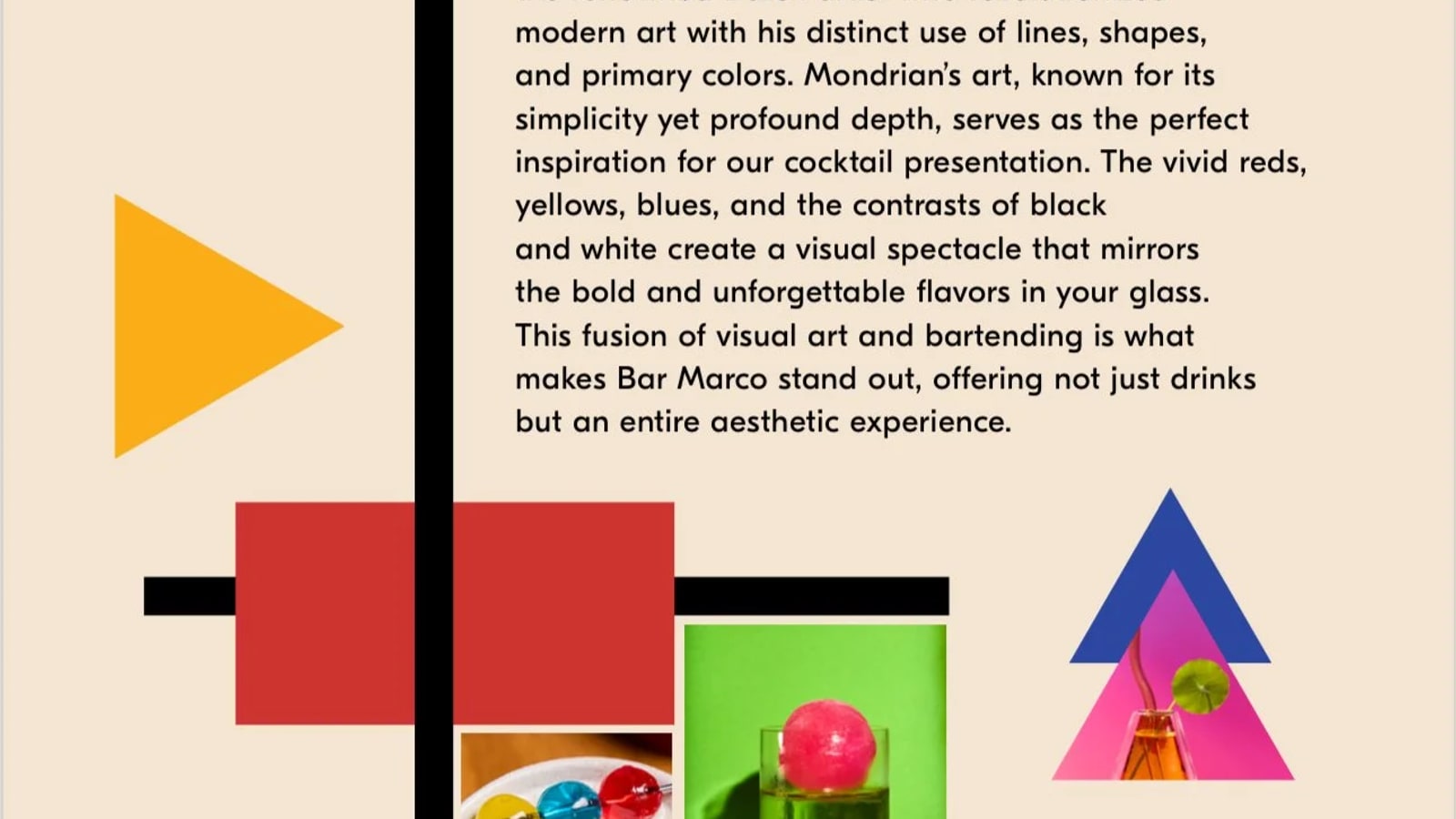 Colourful modern design detail at Bar Marco Bangkok