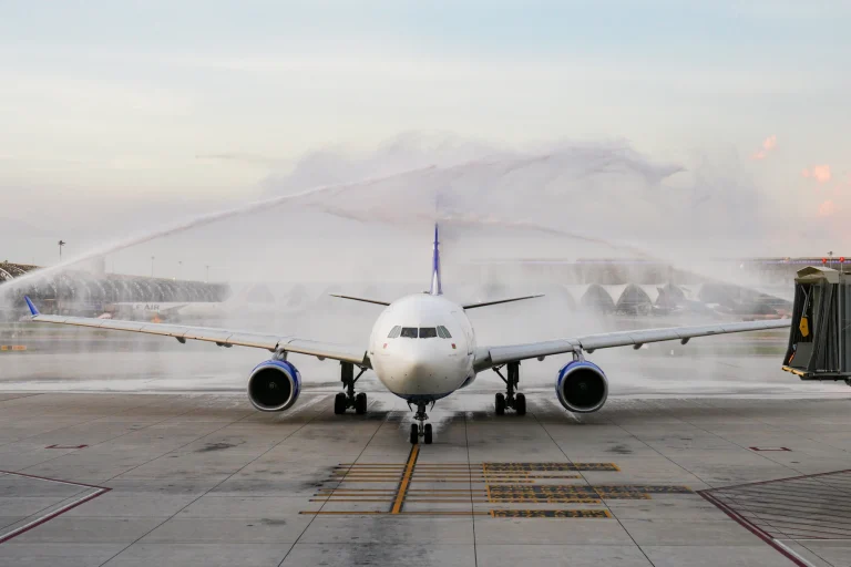 Belavia Airbus A330 aircraft welcomed in Thailand