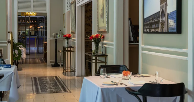 Dining room at Brasserie 9 in Sathorn Bangkok