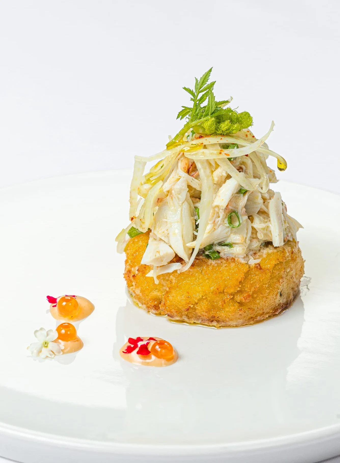 Crab cake dish at Brasserie 9 Bangkok