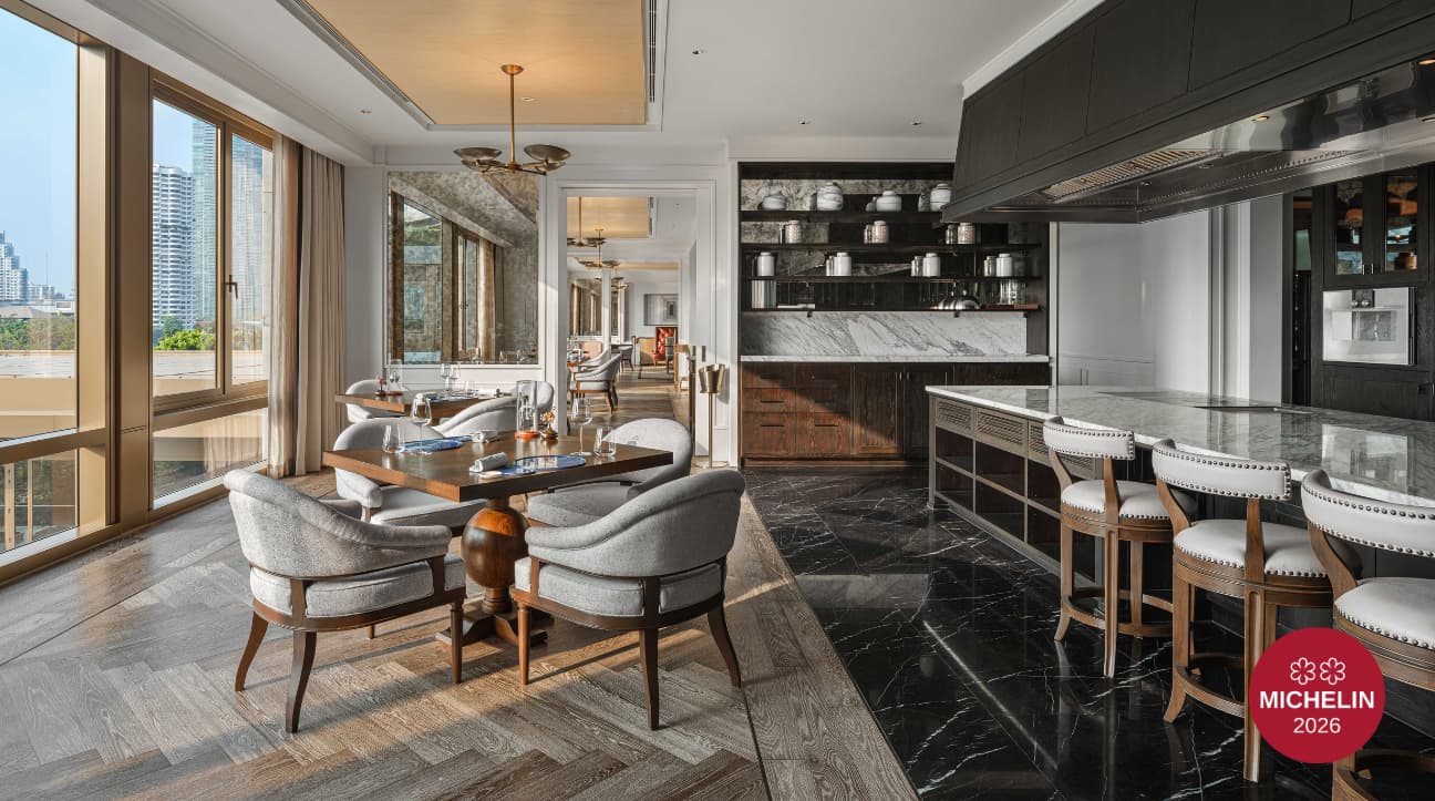 Côte by Mauro Colagreco dining room overlooking the river