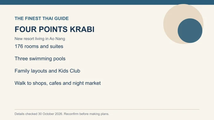 FOUR POINTS KRABI FOUR POINTS KRABI: New resort living in Ao Nang