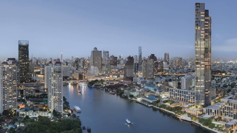 Four Seasons Private Residences Bangkok tower beside the Chao Phraya River