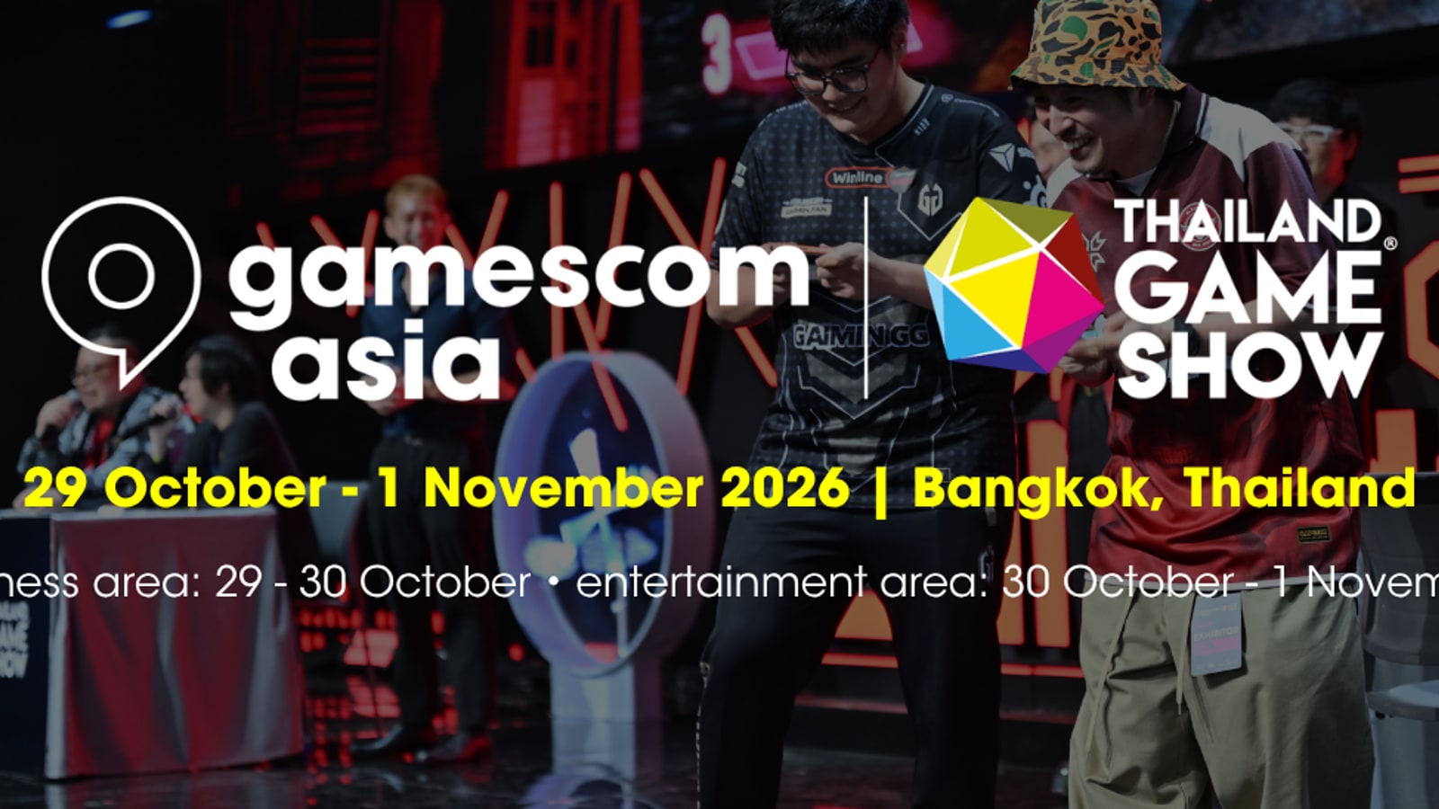Crowd-facing gamescom asia x Thailand Game Show stage