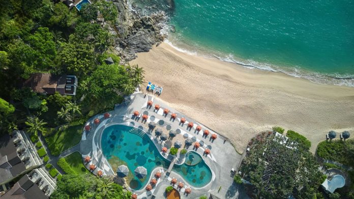 Garrya Tongsai Bay Samui aerial view Aerial view of Garrya Tongsai Bay Samui beside its private beach
