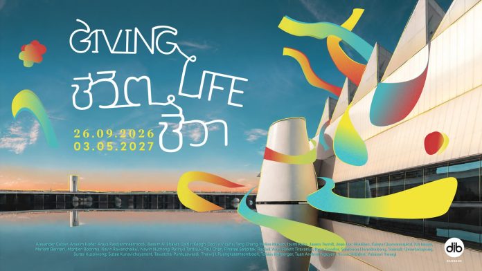 Giving Life exhibition artwork across the Dib Bangkok building