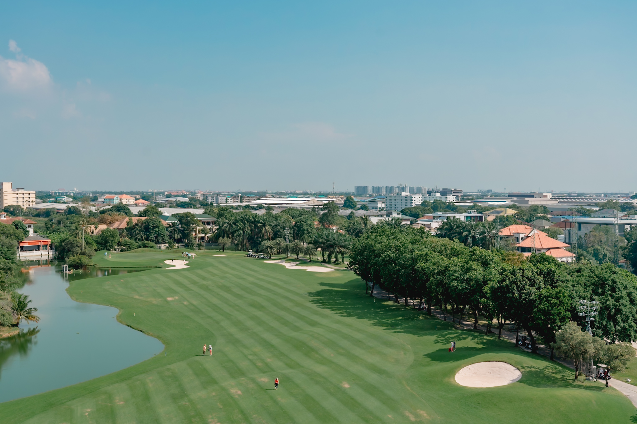 Golf course view from Hilton Bangkok Suvarnabhumi