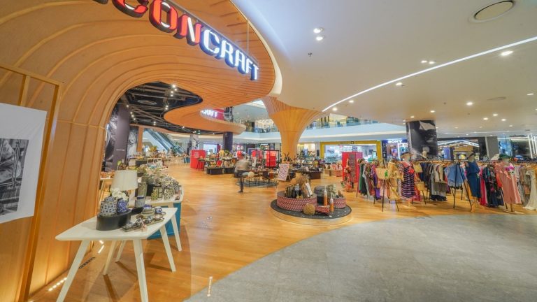 Thai craft and design displays inside ICONCRAFT Bangkok