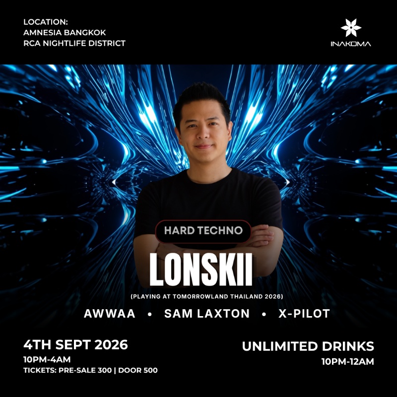 INAKOMA hard-techno event at Amnesia Bangkok