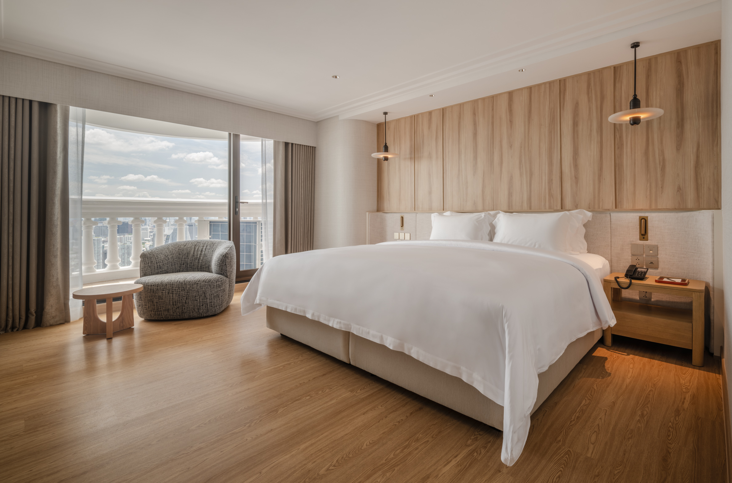 Bedroom in the Tower Club Signature three-bedroom suite