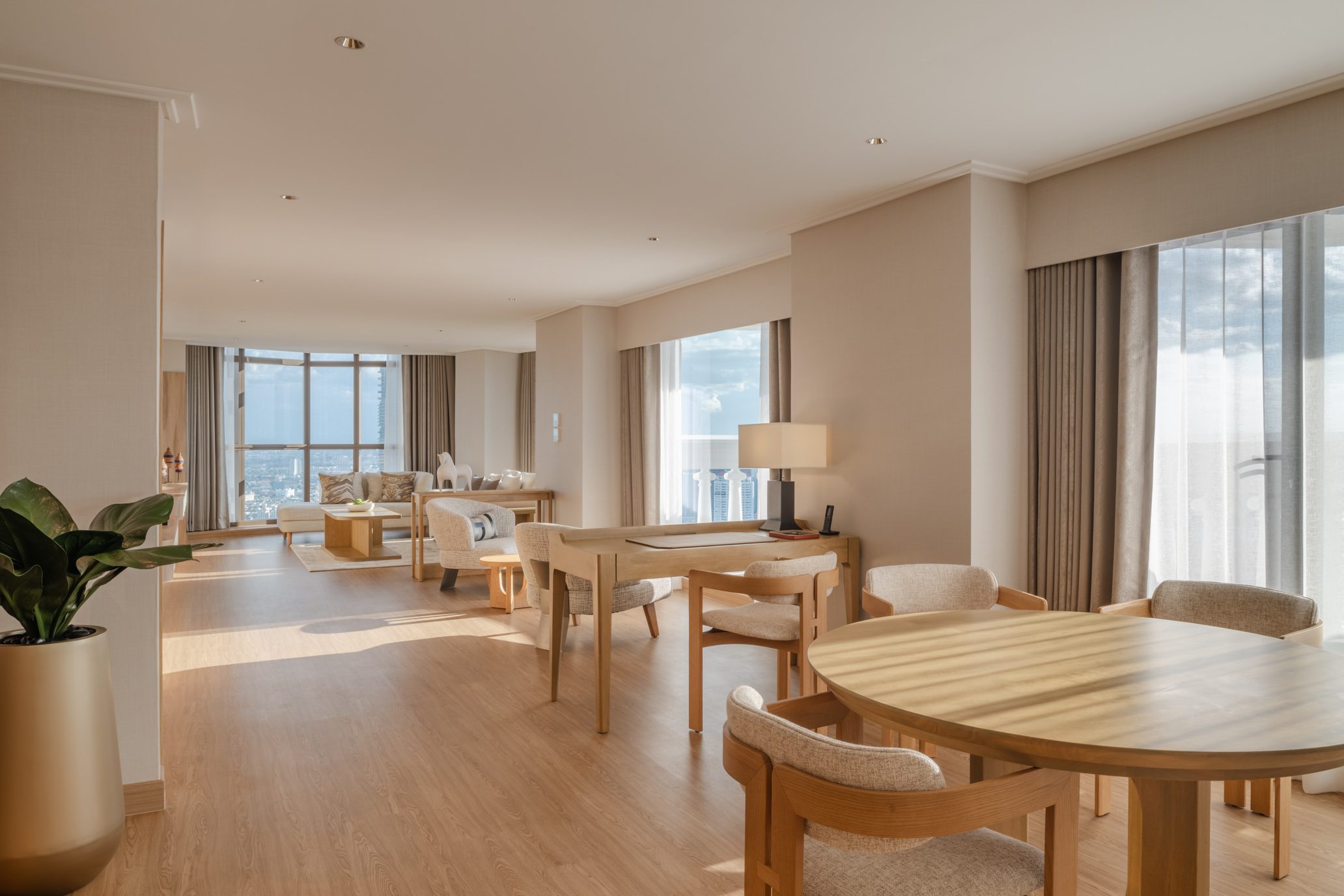High-floor bedroom and city view at Tower Club Signature Collection