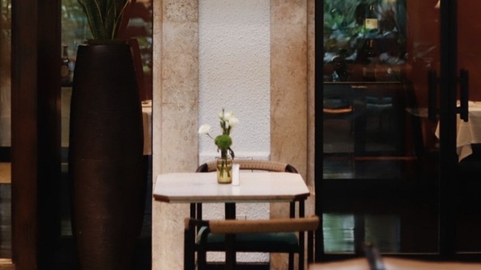 Entrance and interior detail at Madison Steak Avenue