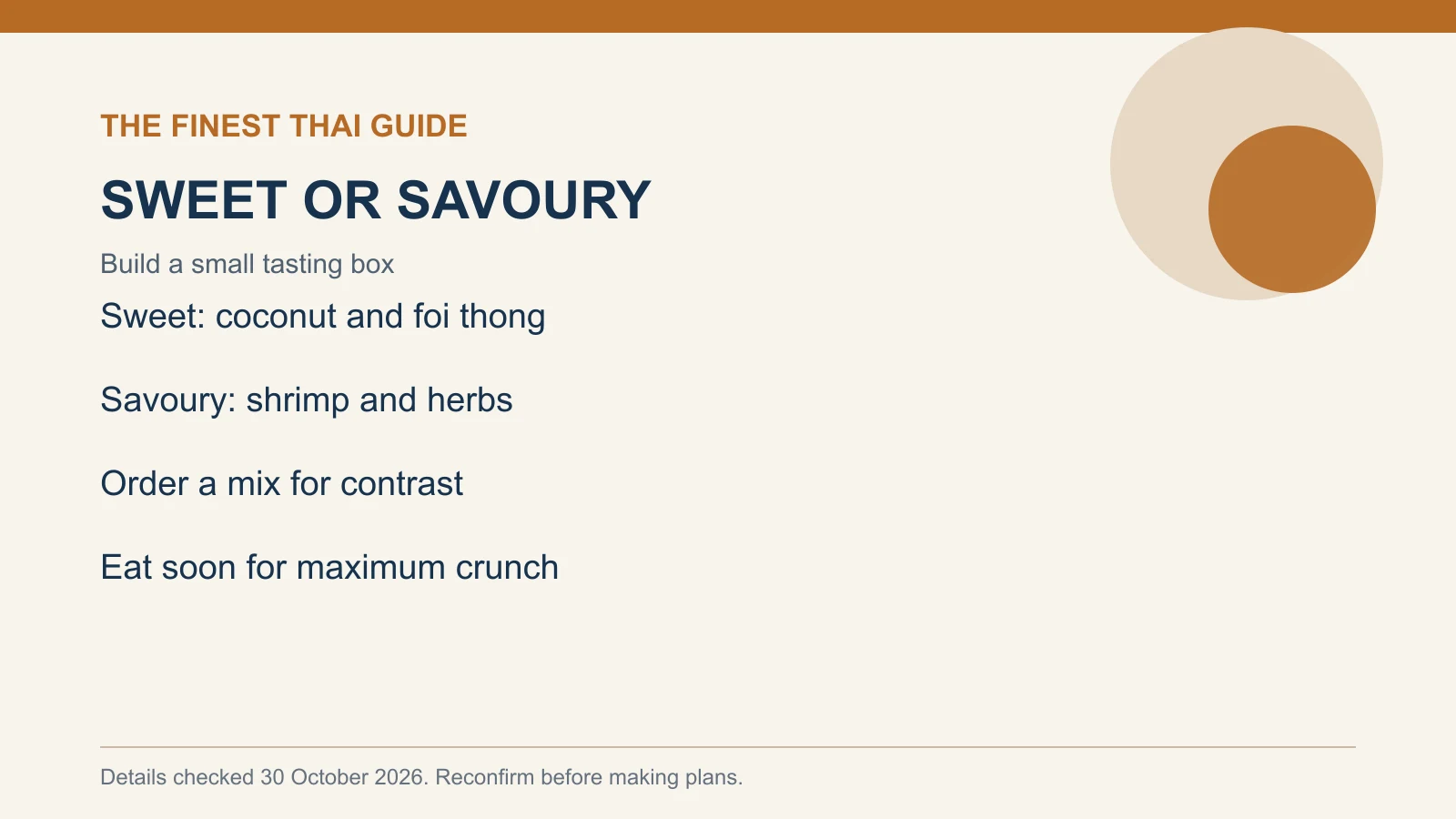 SWEET OR SAVOURY: Build a small tasting box