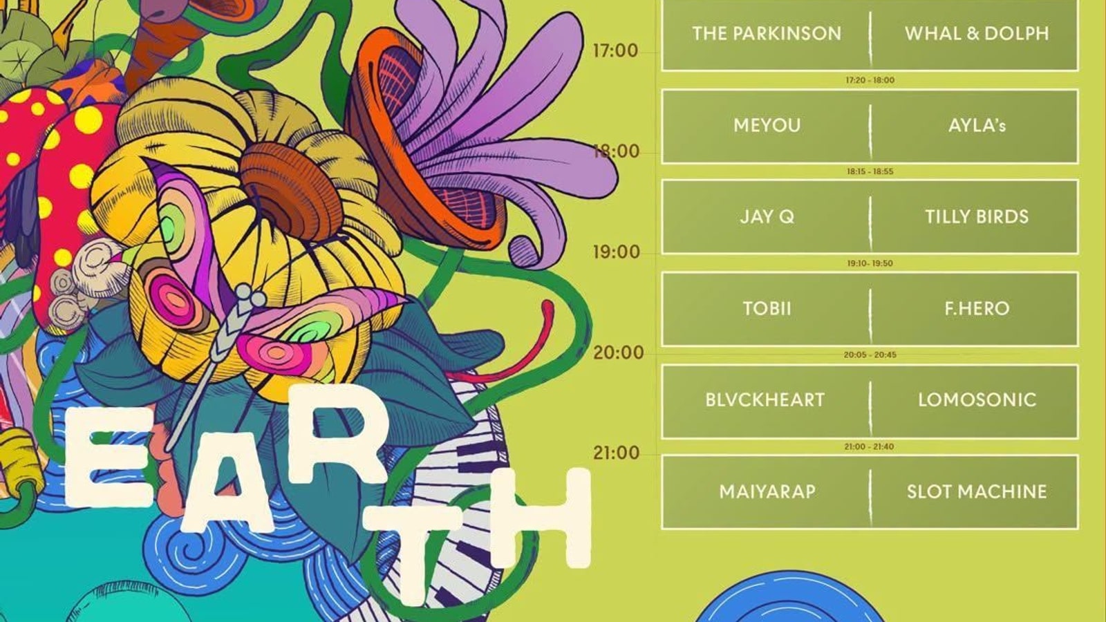 Earth Stage schedule for Melody of Life 17 at centralwOrld