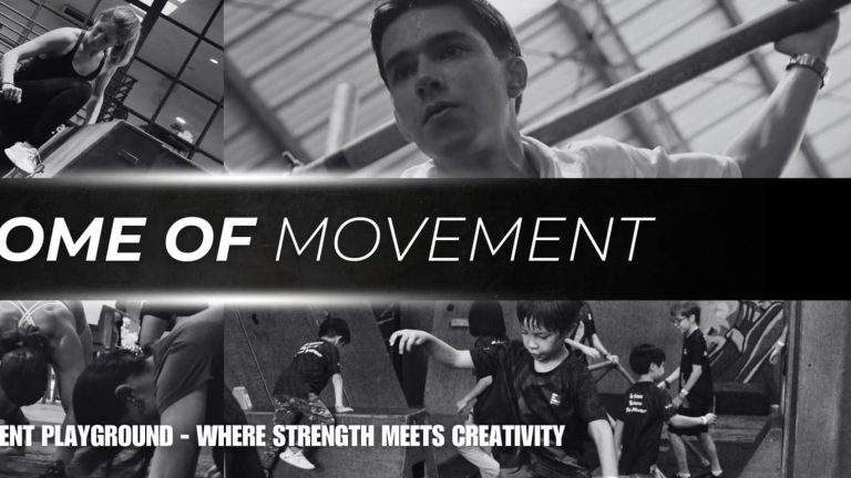 Athlete training on obstacles at The Movement Playground Bangkok
