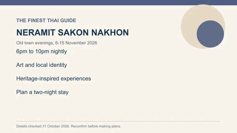 NERAMIT SAKON NAKHON: Old town evenings, 6-15 November 2026