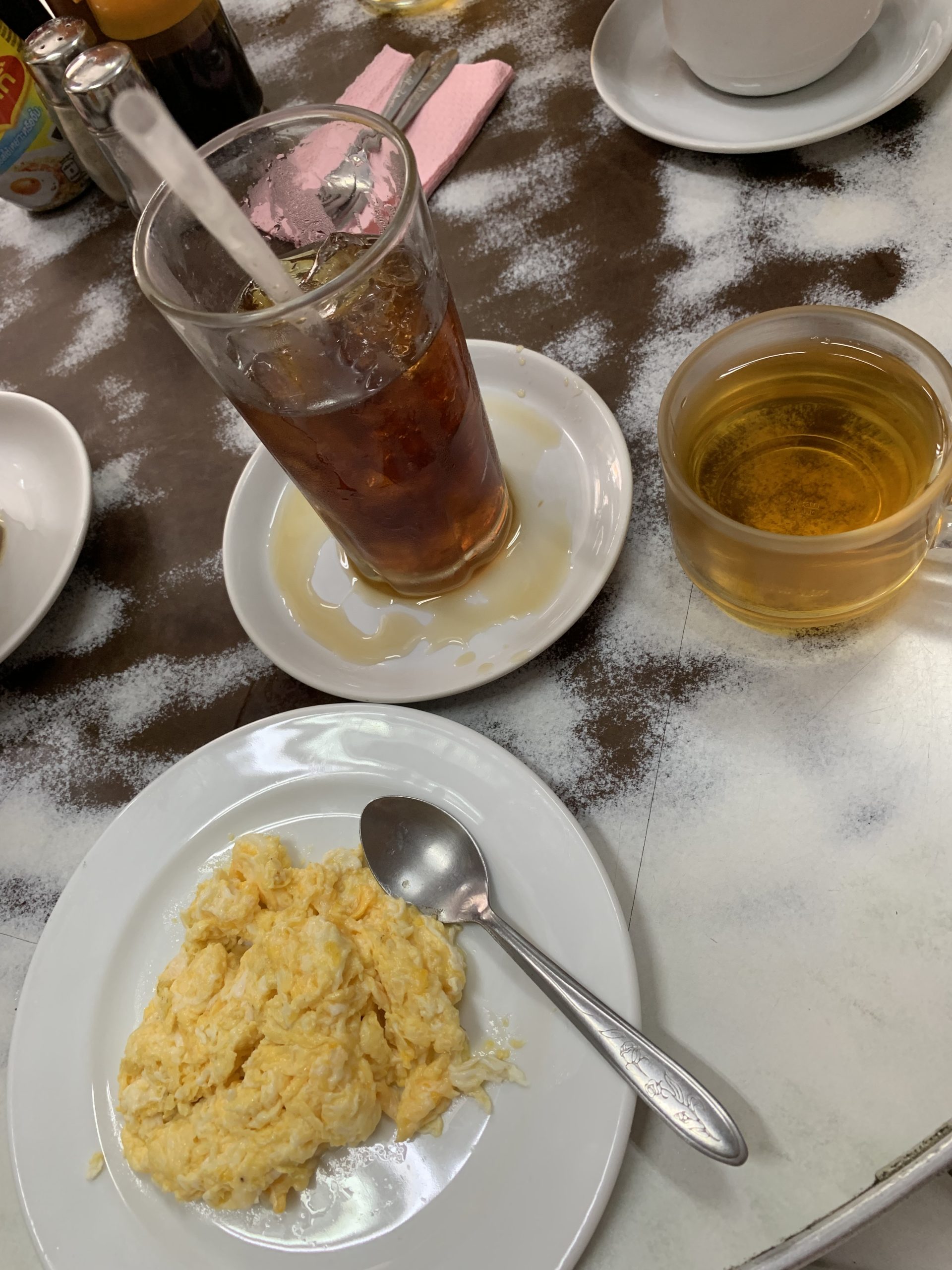 Breakfast table inside On Lok Yun Bangkok