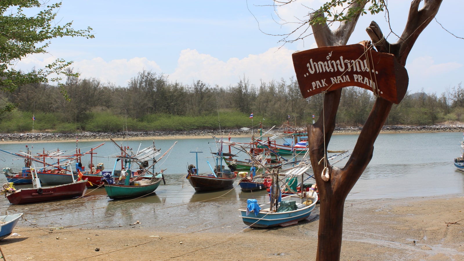 Fishing boats at Pak Nam Pran in Prachuap Khiri Khan
