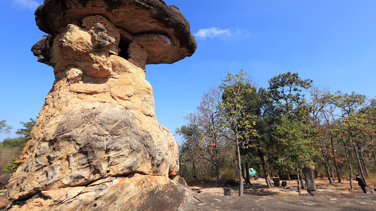 Ancient rock shelter within Phu Phrabat Historical Park