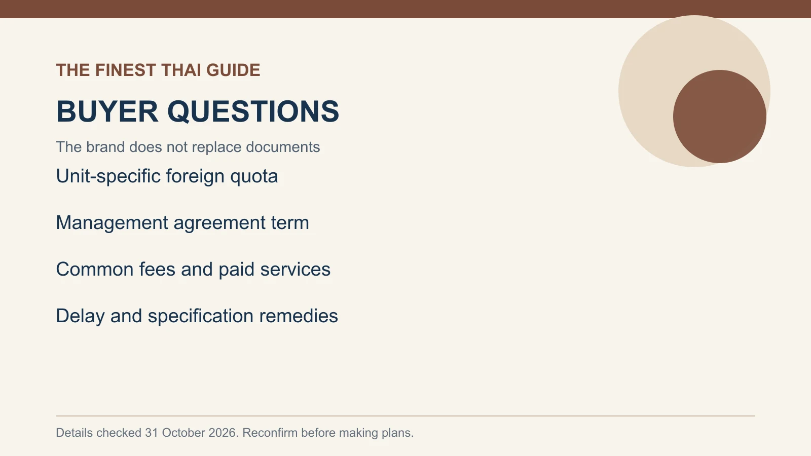 BUYER QUESTIONS: The brand does not replace documents