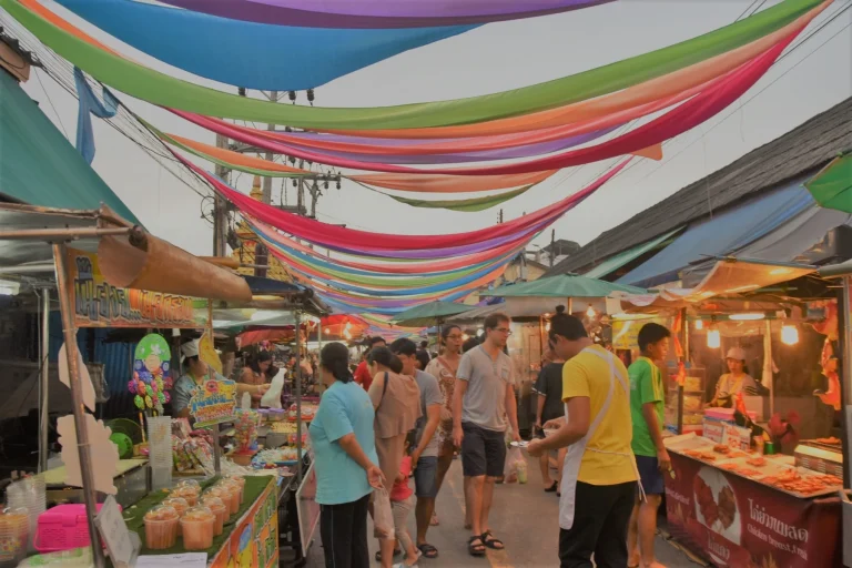 Food stalls at San Chao Market in Surat Thani