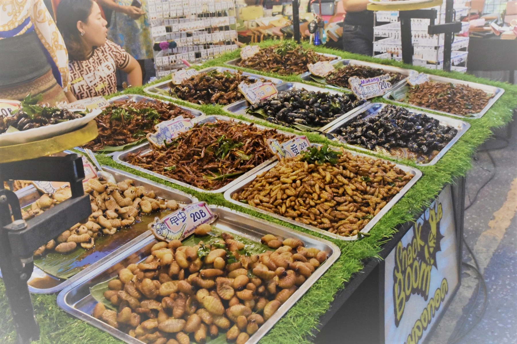 Prepared food sold at San Chao Market Surat Thani