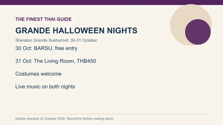 GRANDE HALLOWEEN NIGHTS: Sheraton Grande Sukhumvit, 30-31 October