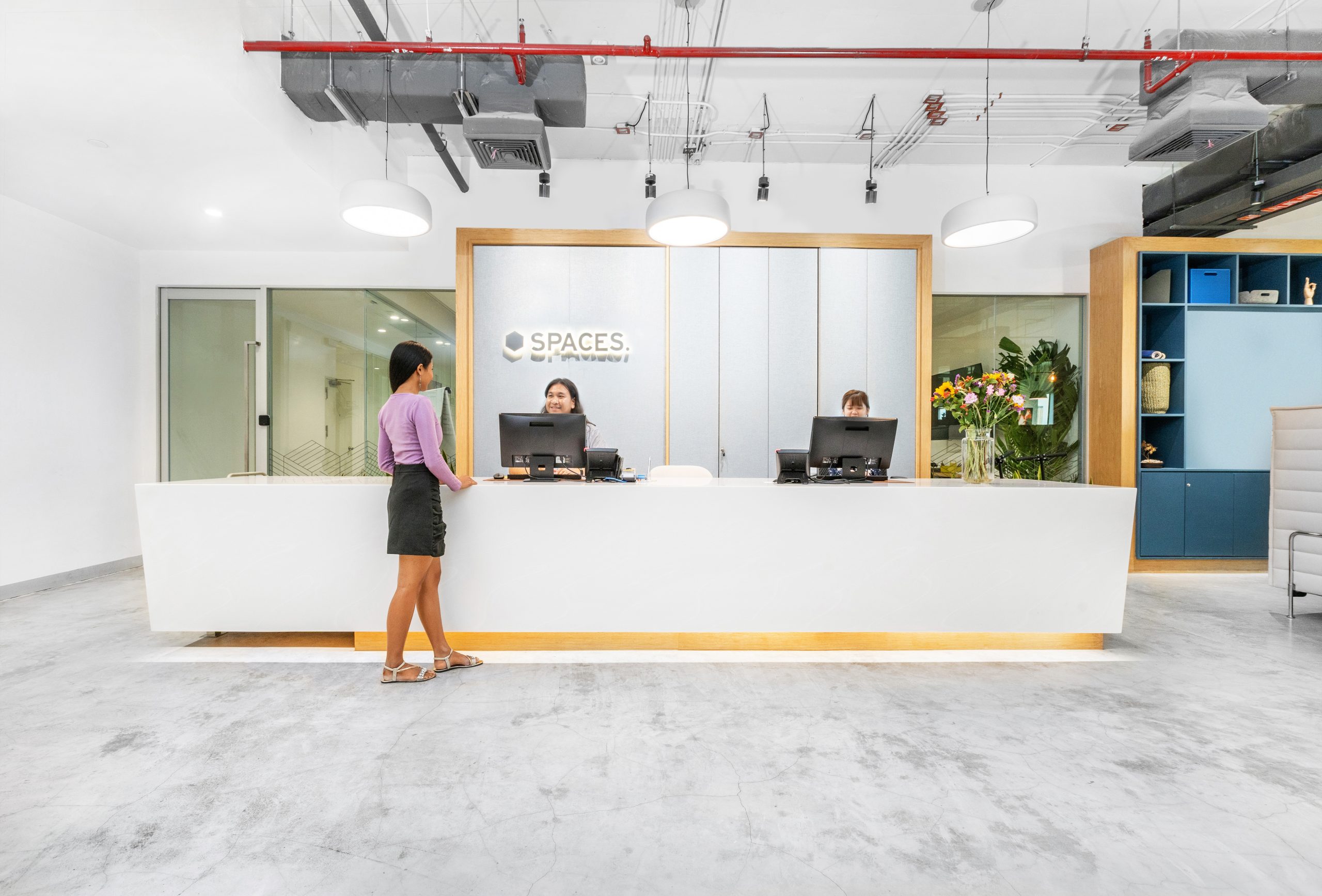 Reception desk at Spaces Chamchuri Square Bangkok