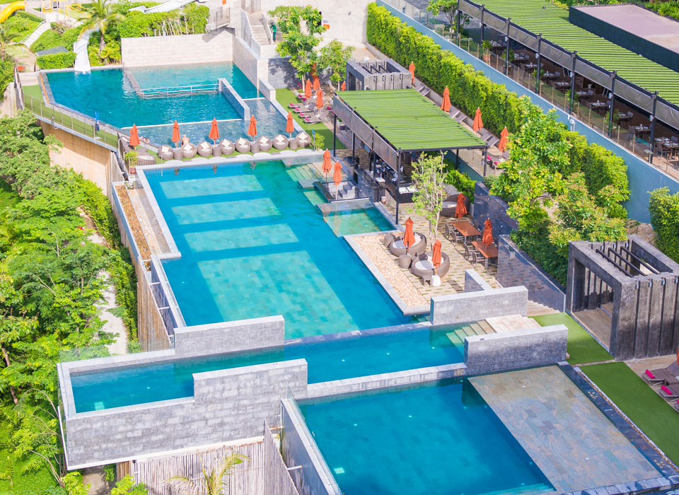 Terraced swimming pools at SUNSURI Phuket