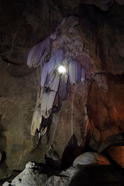 Visitor route inside Tham Pha Thai cave in Lampang