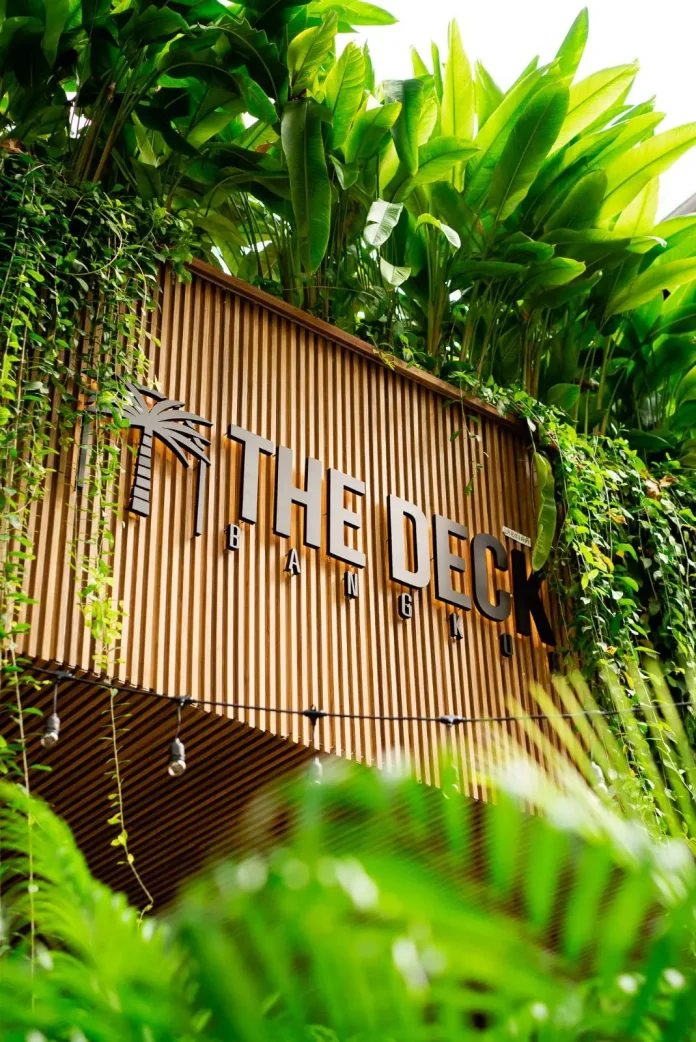 The Deck garden The Deck Bangkok garden at golden hour
