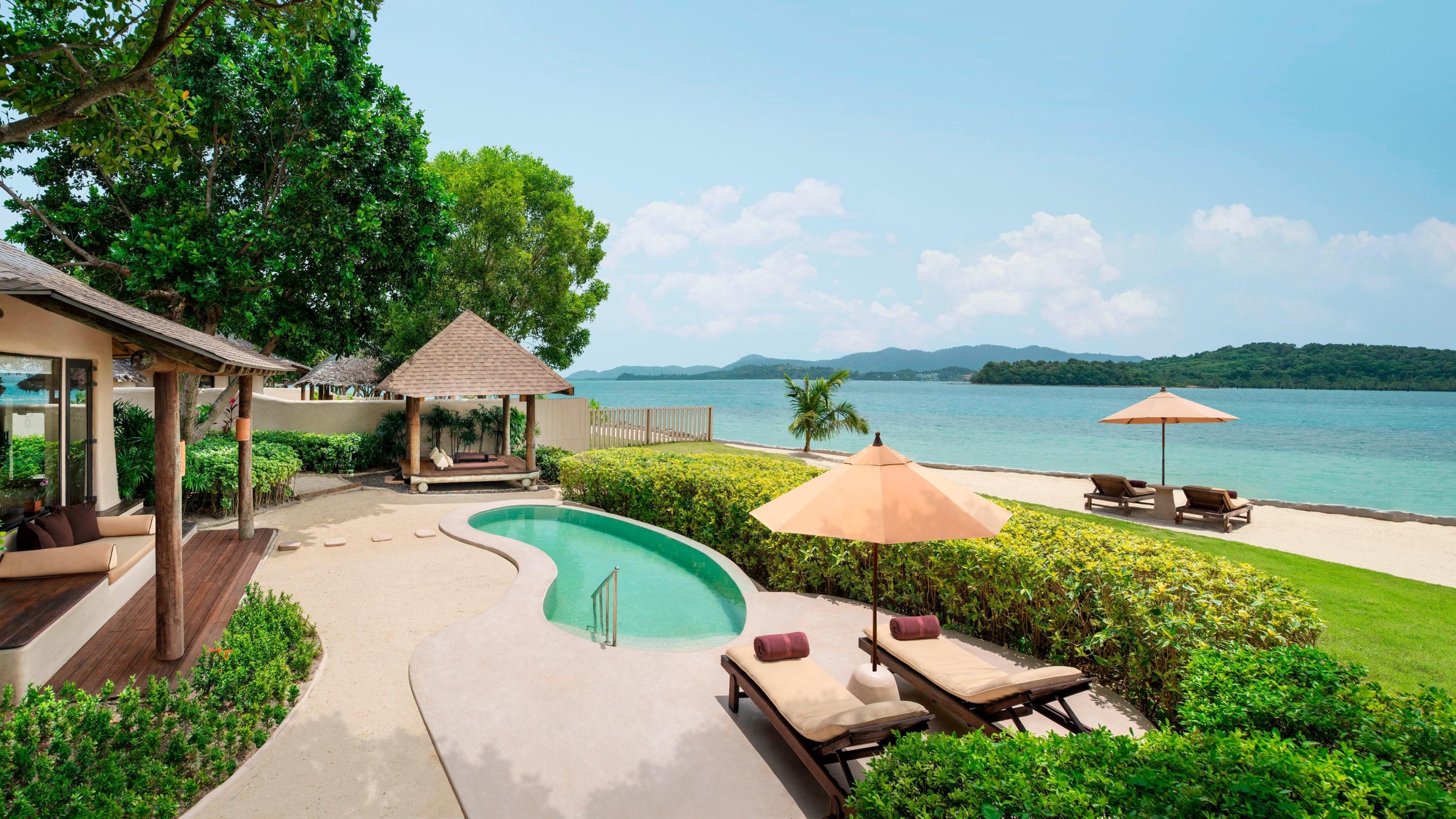 Beachfront pool villa at The Naka Island resort