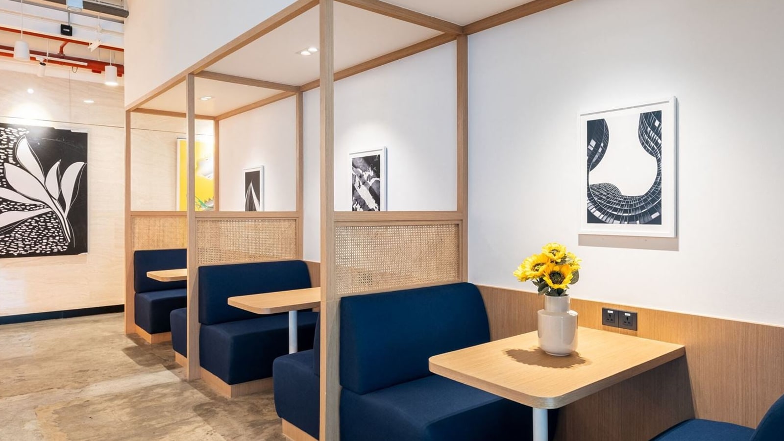 Quiet coworking area inside WeWork Spring Tower Bangkok