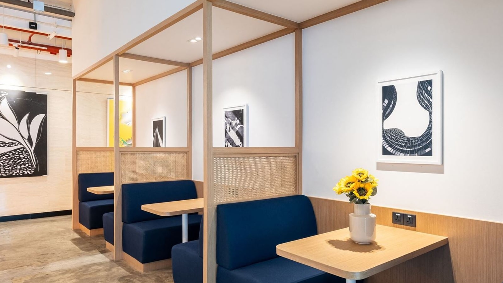 Modern shared office interior at WeWork Spring Tower